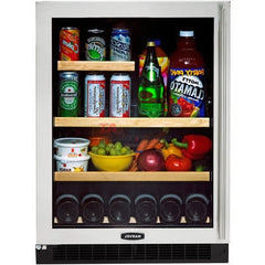 Marvel 6BARM-BS-G-L 24-inch Wide Beverage & Wine Center Left Hinge Door, Glass with Stainless Steel Trim